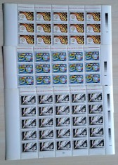 TIMBRE ROM&Acirc;NIA LP1373/1995 -50 de ani de la crearea O.N.U. -Set 3 coli -MNH