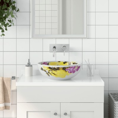 vidaXL Lavoar de blat, multicolor, rotund, &amp;Phi;41x14 cm, ceramică 155054 foto