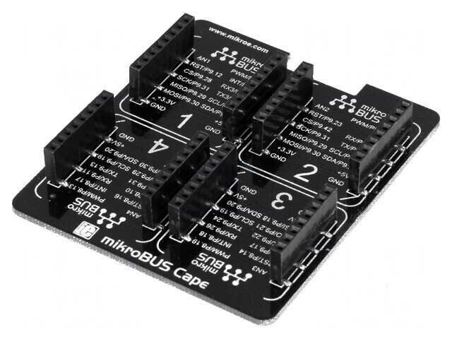 Placă prototip Conectori de extensie: 4 256kbEEPROM - Placă prototip cu conectori de extensie
