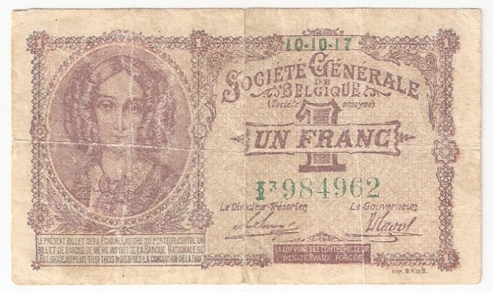 Belgia 1 Franc 1916 F