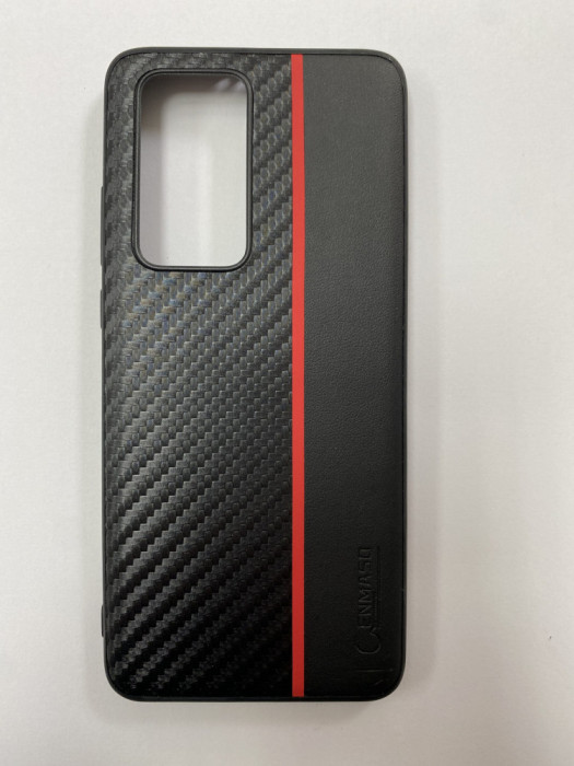 Husa telefon Plastic Huawei P40 Pro Black Carbon&amp;amp;Leather Enmaso