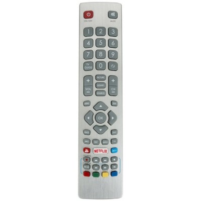 Telecomanda Pentru Sharp Aquos SHW/RMC/0120N, Infrarosu Ir, X-Remote, Universal, Netflix, Youtube, Argint foto