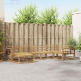 vidaXL Set de canapele de exterior 6 pcs Alb Lemn Solid de Acacia 3386698
