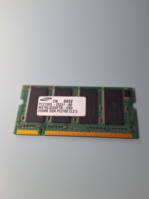 Samsung 256MB DDR 333Mhz - Memorie RAM pentru Laptop foto