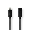 Cablu prelungitor USB-C tata v3.2 - USB-C mama v3.2 2m 4K /60Hz 60W negru Nedis CCGL64010BK20