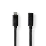 Cablu prelungitor USB-C tata v3.2 - USB-C mama v3.2 2m 4K /60Hz 60W negru Nedis CCGL64010BK20