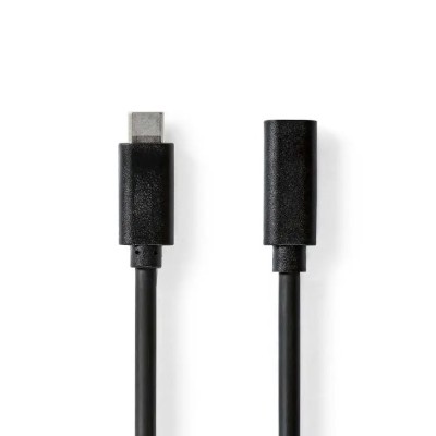 Cablu prelungitor USB-C tata v3.2 - USB-C mama v3.2 2m 4K /60Hz 60W negru Nedis CCGL64010BK20 foto