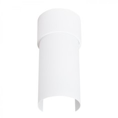 Lustră De Tavan Flash Alb Oțel 1 Bec Geometric Minimalist De Interior