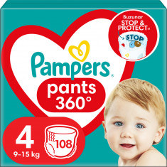 Scutece-chilotel Pampers Pants Mega Box Marimea 4, 9-15 kg, 108 buc