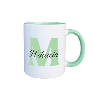 Cana m&amp;acirc;ner verde personalizata prenume Mihaela, INOVATIX&amp;reg;️. 330ml foto