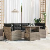 VidaXL Set de canapele pentru grădină 7 pcs Gri 100 x 55 x 73 cm