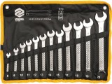 Cumpara ieftin Set de chei inelare profesionale 6-22mm, 12 piese, crom vanadiu, husa transport inclusa