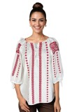 Bluza dama DEC rosu corai , marimea L, Casual, Bumbac