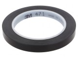 Bandă de marcare neagră 33m x 12mm, 3M