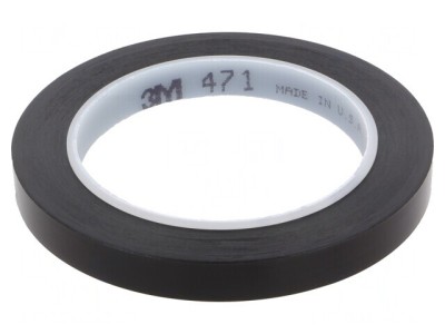 Bandă de marcare neagră 33m x 12mm foto