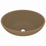 Cumpara ieftin Chiuveta de lux, crem mat, 40 x 33 cm, ceramica, forma ovala