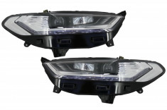 Faruri LED compatibile cu Ford Mondeo MK5 (2013-2016) Semnalizare Secventiala Crom foto