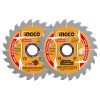 Disc widia lemn 140 mm ultra subtire pentru circular pe acumulator 2 bucati/set - Ingco TSB1403