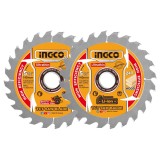 Disc widia lemn 140 mm ultra subtire pentru circular pe acumulator 2 bucati/set - Ingco TSB1403