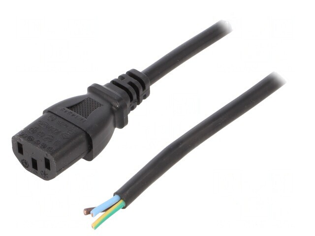 Cablu Alimentare IEC C13 PVC 1m Negru 10A 250V