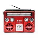 Cumpara ieftin Radio portabil retro, Waxiba 373, lanterna, bluetooth, ceas analogic, AM, FM,