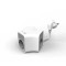 Prelungitor 3 prize 1x USB-A + 1x USB-C 20W cablu 3x1.5mmp 1.4m