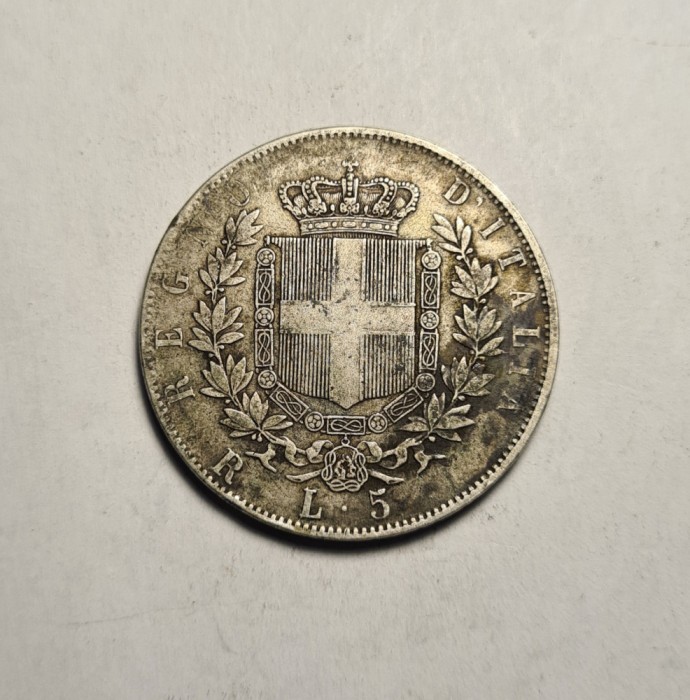Italia 5 Lire 1876 Patina