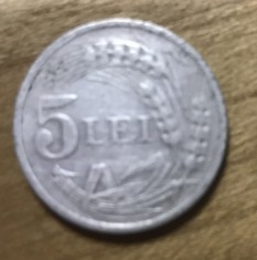 MNDRO Romania moneda 5 lei 1947 foto