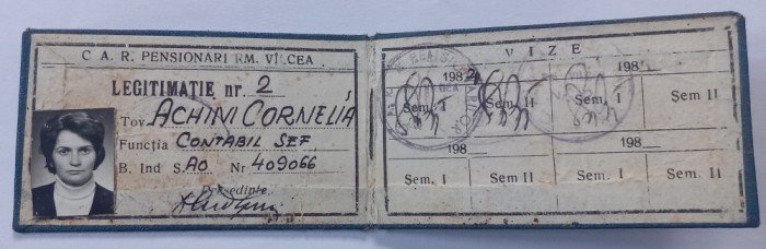 Legitimatie pensionari, anii 80&#039;
