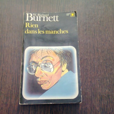 RIEN DANS LES MANCHES - W. RICHARD BURNETT (CARTE IN LIMBA FRANCEZA)