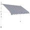 Gossi copertina retractabila manual, dungi albastru si alb, 250 cm