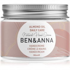 BEN&ANNA Natural Hand Cream Daily Care crema de maini cu ulei de migdale 30 ml