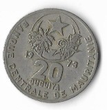 Moneda 20 ouguiya 1973 - Mauritania