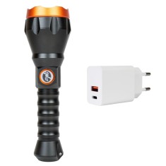 Lanterna PNI Adventure F550 Crystal LED, 10W, din aluminiu, 2500lm, pana la 700m, 4000mAh, IPX6, cu alimentator PNI CHG300 inclus