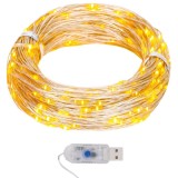 Cumpara ieftin vidalXL Instalatie luminoasa 400 micro LED-uri alb cald 8 functii 40 m