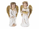 Cumpara ieftin Set 2 figurine Ingeri polirasina alba aurie cm 16 x 13 x 31 H