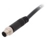 Conector M8 2m tată PIN 3 drept cu manşon şi cabluri