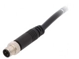 Conector M8 2m tată PIN 3 drept cu manşon şi cabluri
