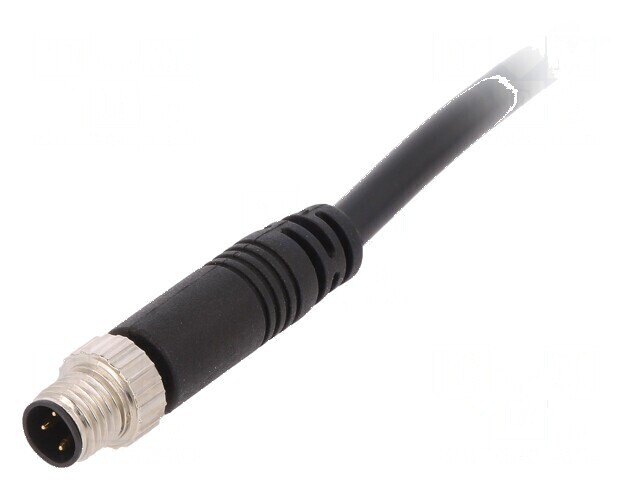 Conector M8 2m tată PIN 3 drept cu manşon şi cabluri