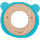 Canpol babies Teethers Wood-Silicone Bear jucărie pentru dentiție 1 buc