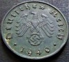 Moneda istorica 10 REICHSPFENNIG - GERMANIA NAZISTA, anul 1940 A * cod 3878, Europa