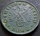 Cumpara ieftin Moneda istorica 10 REICHSPFENNIG - GERMANIA NAZISTA, anul 1940 A * cod 3878, Europa