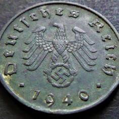 Moneda istorica 10 REICHSPFENNIG - GERMANIA NAZISTA, anul 1940 A * cod 3878