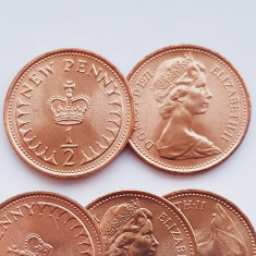 01B15 Marea Britanie UK Anglia 1/2 penny 1971 Elizabeth II km 914 UNC