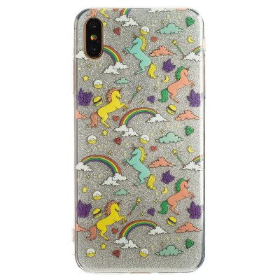 Husa Fashion iPhone XS MAX Glitter Unicorn foto