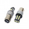 Set becuri auto cu LED CANBUS P21/5W BA15D 15 SMD 7.5W Alb 12/24V