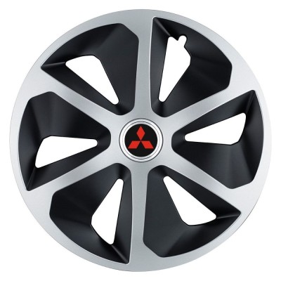 Set 4 capace roti Roco Gri-Negru R17 pentru gama auto Mitsubishi foto