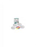 Set 4 tavite compartimentate translucide pentru sortare