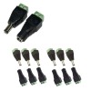 Set 6 conectori alimentare CCTV 2.1 5.5 mm cu fixare prin surub, adaptoare mama si tata pentru camere supraveghere, DVR si alimentare 12V