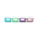 Set 4 recipiente silicon snap&amp;go cubes, melii, 4*118 ml